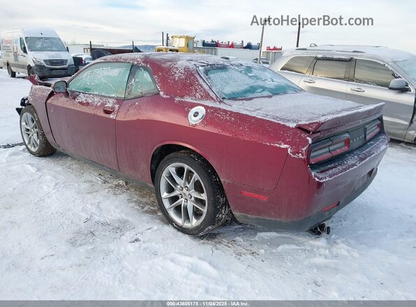 2C3CDZKG5NH160771 2022 DODGE CHALLENGER Maroon Trasero izquierdo