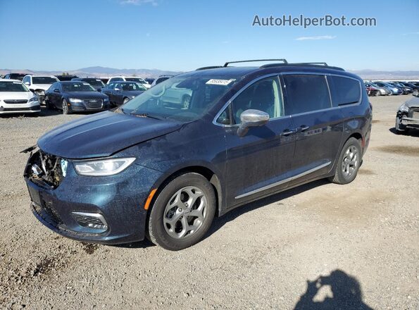 2C4RC1GG5NR158399 2022 CHRYSLER PACIFICA Blue Передня ліва чверть