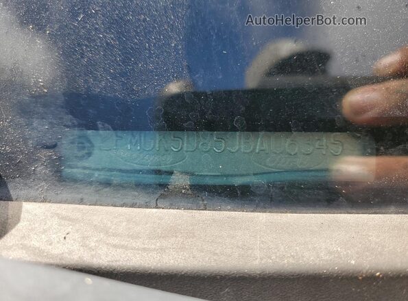 2FMGK5D85JBA06345 2018 FORD FLEX Черный Вид наклейки с VIN-кодом
