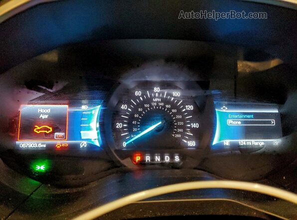 2FMPK4G91MBA11884 2021 FORD EDGE Black Вид щитка приладів