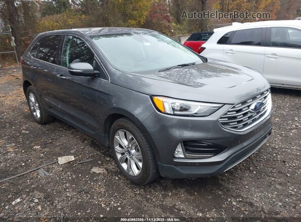 2FMPK4K90NBA35277 2022 FORD EDGE Gray Przód prawy