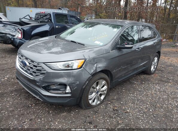 2FMPK4K90NBA35277 2022 FORD EDGE Gray Przód lewy