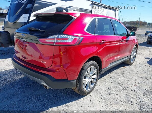 2FMPK4K93NBA52719 2022 FORD EDGE Красный Задняя правая четверть