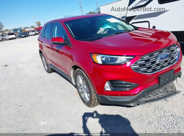 2FMPK4K93NBA52719 2022 FORD EDGE Красный Передняя правая четверть