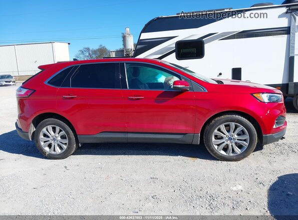 2FMPK4K93NBA52719 2022 FORD EDGE Красный Панорамный вид салона 360°
