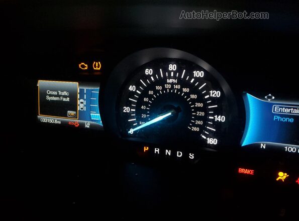 2FMPK4K98PBA46546 2023 FORD EDGE Silver Вид щитка приладів