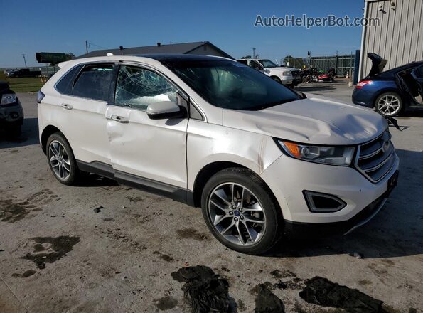 2FMPK4K99GBC64530 2016 FORD EDGE White Przód prawy