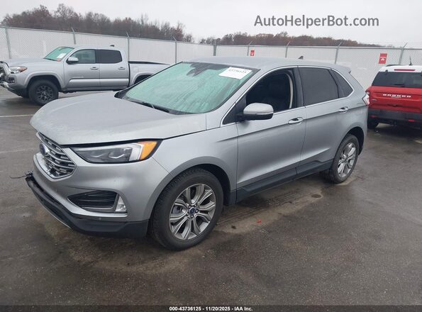 2FMPK4K99NBA86907 2022 FORD EDGE Серебряный Передняя левая четверть