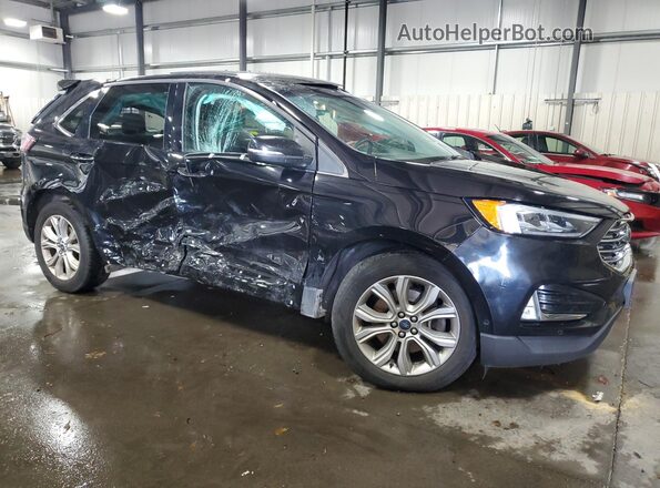 2FMPK4K9XKBB42591 2019 FORD EDGE Черный Передняя правая четверть
