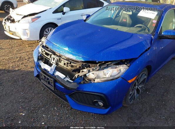 2HGFC1E56KH704022 2019 HONDA CIVIC SI Синий Вид спереди