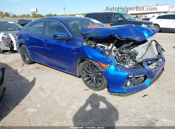 2HGFC1E56LH704622 2020 HONDA CIVIC SI Синий Передняя правая четверть