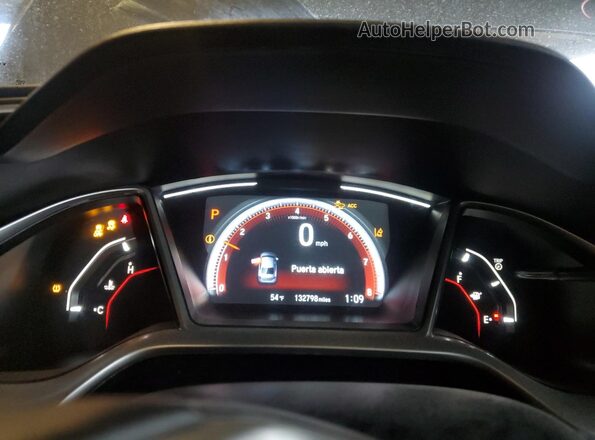 2HGFC2F86MH538411 2021 HONDA CIVIC Gray ხელსაწყოთა პანელის ხედი