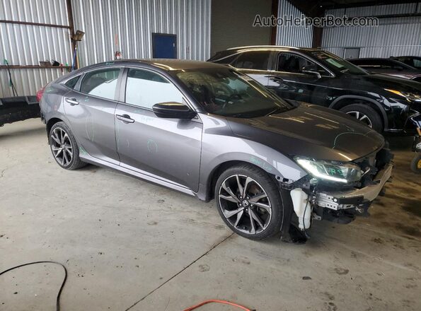 2HGFC2F86MH538411 2021 HONDA CIVIC Gray წინა მარჯვენა