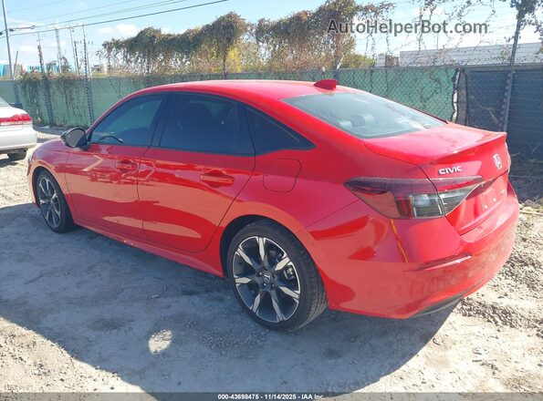 2HGFE4F85SH332452 2025 HONDA CIVIC HYBRID Красный Задняя левая четверть