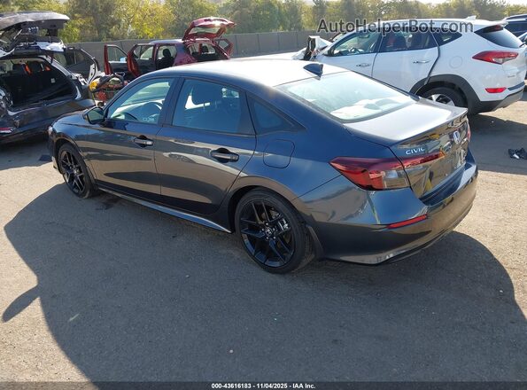 2HGFE4F85SH347937 2025 HONDA CIVIC HYBRID Gray Trasero izquierdo