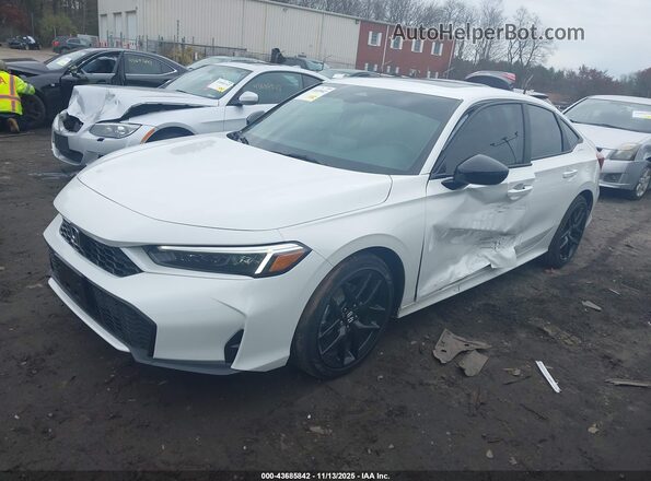 2HGFE4F86TH311904 2026 HONDA CIVIC HYBRID White წინა მარცხენა ხედი სამი მეოთხედიდან