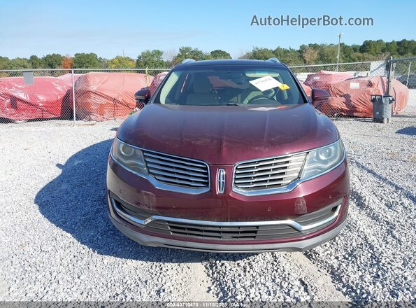 2LMPJ6LR3JBL43183 2018 LINCOLN MKX Burgundy Vista del cuadro de instrumentos