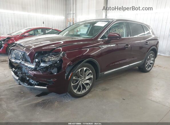 2LMPJ8K91MBL04741 2021 LINCOLN NAUTILUS Maroon Przód lewy