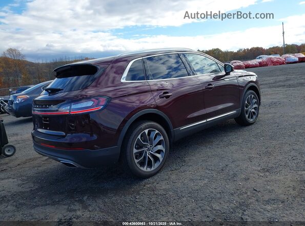 2LMPJ8K9XNBL25086 2022 LINCOLN NAUTILUS Темно-бордовый Задняя правая четверть