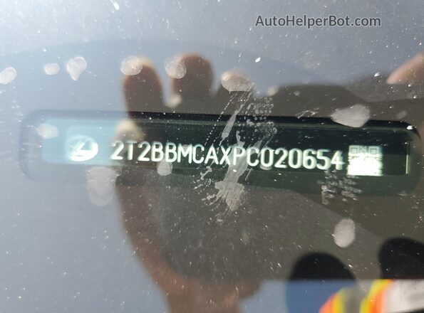 2T2BBMCAXPC020654 2023 LEXUS RX Серый Вид наклейки с VIN-кодом