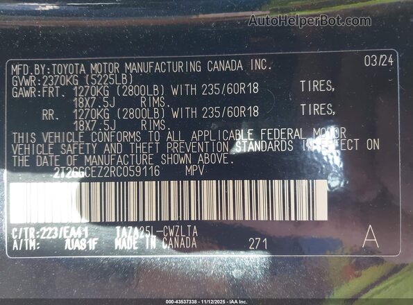2T2GGCEZ2RC059116 2024 LEXUS NX 350 Black Widok komory silnika