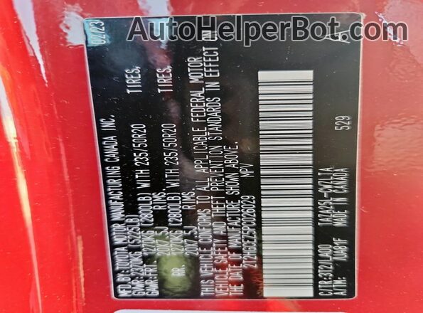 2T2HGCEZ5PC026029 2023 LEXUS NX Red Вид наклейки з VIN-кодом