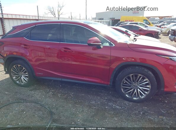 2T2JGMDA9MC065334 2021 LEXUS RX 450H Red Widok wnętrza 360 stopni