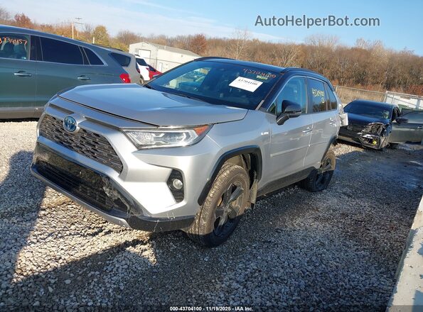 2T3E6RFV0MW021525 2021 TOYOTA RAV4 HYBRID Light Blue Передняя левая четверть