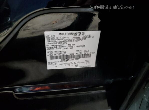 2LMHJ5NKXJBL01799 2018 LINCOLN MKT Черный Панорамный вид салона 360°