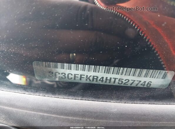 3C3CFFKR4HT527746 2017 FIAT 500 Gray Սարքավորումների վահանակի տեսք