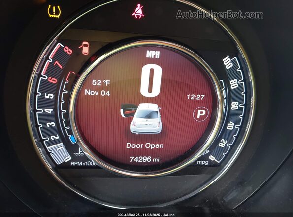 3C3CFFKR4HT527746 2017 FIAT 500 Gray Հետևի նստատեղերի տեսք