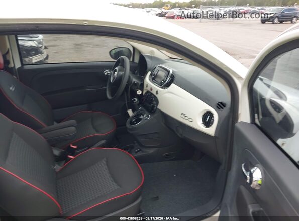 3C3CFFKRXHT530165 2017 FIAT 500 Белый Вид салона спереди