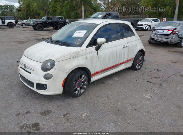3C3CFFKRXHT530165 2017 FIAT 500 Белый Передняя левая четверть