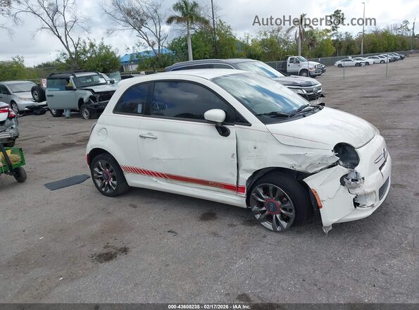 3C3CFFKRXHT530165 2017 FIAT 500 Белый Передняя правая четверть
