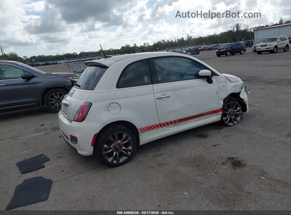 3C3CFFKRXHT530165 2017 FIAT 500 Белый Задняя правая четверть