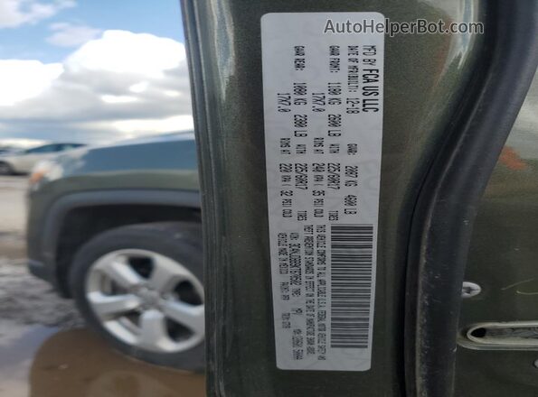 3C4NJDBB9KT670502 2019 JEEP COMPASS Green VIN sticker view