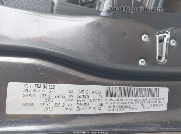 3C4NJDCB0HT610969 2017 JEEP NEW COMPASS Серый Вид подкапотного пространства