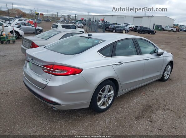 3FA6P0LU1JR221750 2018 FORD FUSION HYBRID Серебряный Задняя правая четверть