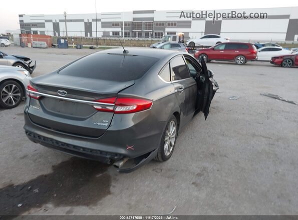 3FA6P0LU2HR195976 2017 FORD FUSION HYBRID Серый Задняя правая четверть