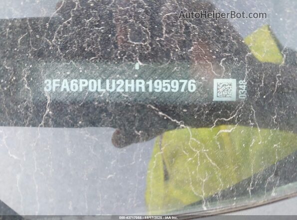 3FA6P0LU2HR195976 2017 FORD FUSION HYBRID Серый Вид подкапотного пространства