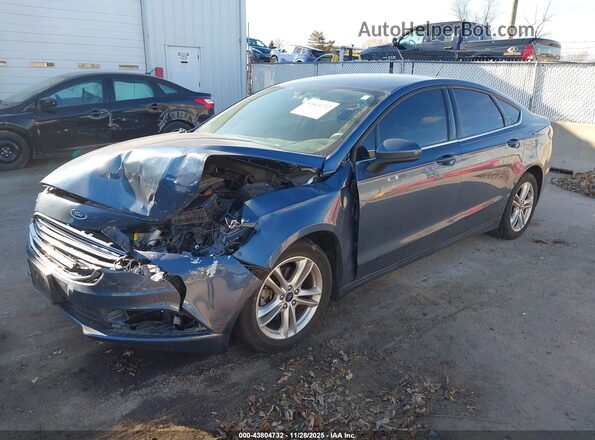 3FA6P0LU6JR272595 2018 FORD FUSION HYBRID Синий Передняя левая четверть