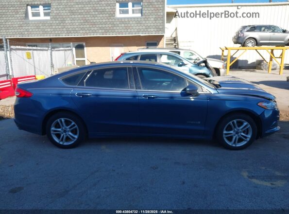 3FA6P0LU6JR272595 2018 FORD FUSION HYBRID Синий Вид щитка приборов