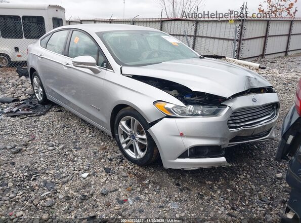 3FA6P0LU7GR350892 2016 FORD FUSION HYBRID Серебряный Передняя правая четверть