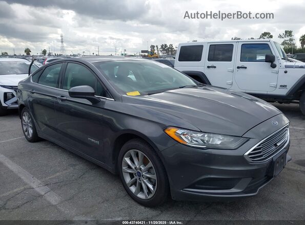 3FA6P0LU7HR286208 2017 FORD FUSION HYBRID Серый Вид задней части салона