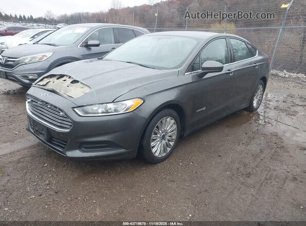 3FA6P0UU7GR124012 2016 FORD FUSION HYBRID Gray წინა მარცხენა ხედი სამი მეოთხედიდან