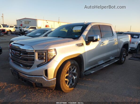 3GTPHDED5NG568807 2022 GMC SIERRA Серебряный Передняя левая четверть