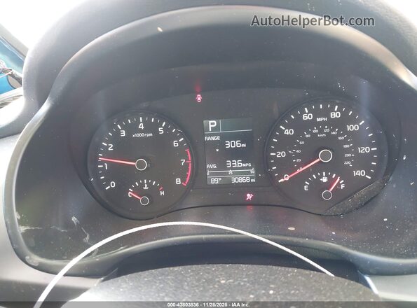 3KPA25AD8ME368002 2021 KIA RIO 5-DOOR Blue Вид задніх сидінь