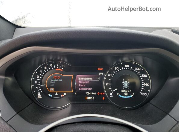 3LN6L5F92LR613600 2020 LINCOLN MKZ Серебряный Вид щитка приборов