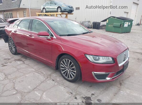 3LN6L5LU0HR659359 2017 LINCOLN MKZ HYBRID Red Delantero derecho