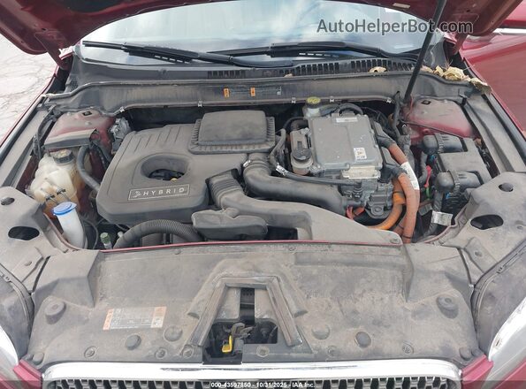 3LN6L5LU0HR659359 2017 LINCOLN MKZ HYBRID Red Vista trasera